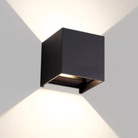 Applique murale LED moderne et minimaliste, économique, extérieure, en aluminium, IP65, 6W 20W, lumière LED réglable vers le haut et vers le bas