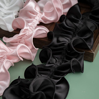 Dentelle en satin épaisse de 10 cm de large, style pastoral, dentelle à volants pour la décoration artisanale DIY, la décoration de la maison et la décoration de vêtements