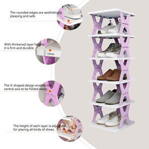 Modern Multi-Layer Shoe <b>Rack</b> Simple Space-Saving Household Door Shoe Cabinet for Small Narrow Spaces Internet - Product Image 2