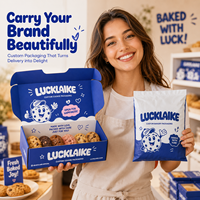 Boîte d'emballage pour biscuits en carton ondulé imprimée en couleur, recyclable, avec logo personnalisé et forme adaptable