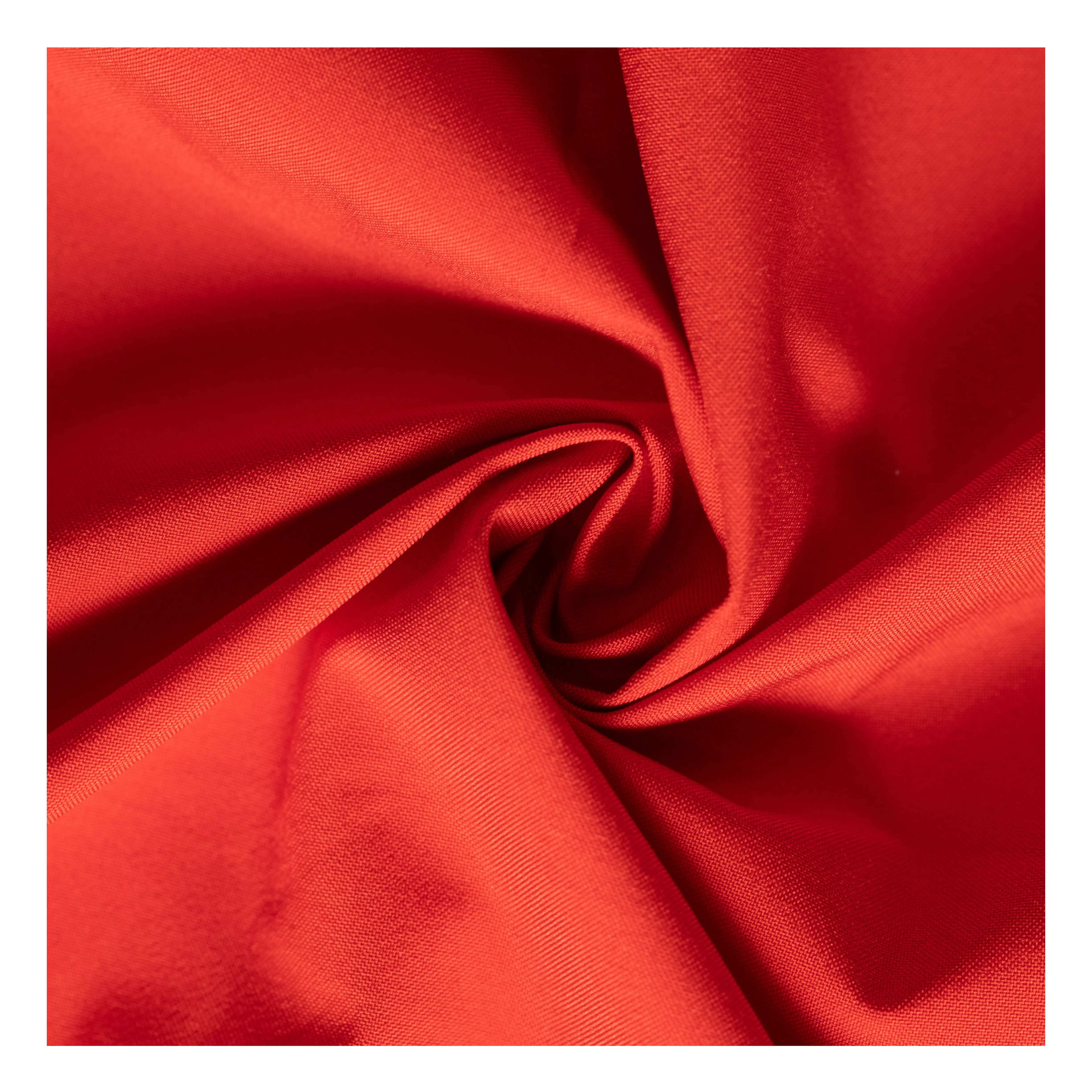 ผ้าไมโครไฟเบอร์กันน้ำกันลมหลากสีเคลือบด้วย TPU,ผ้าออกซ์ฟอร์ดโพลีเอสเตอร์สีแดงฉ่ำสดใสสำหรับแจ็คเก็ต