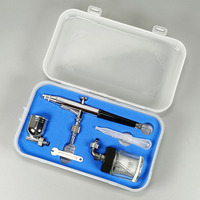 Kit aérographe HD-134 7,0 cc à alimentation par gravité, double action, vitesse réglable, pour peinture artistique, modélisme, maquillage, tatouage, réparation, portable