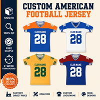Maillot de football américain personnalisé, maillot de rugby américain classique, maillot de football vintage en mesh à col en V, maillot de football sublimé, streetwear décontracté pour hommes