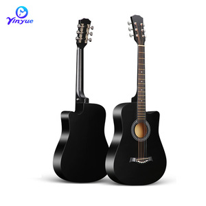 Guitarra Acústica Folk Cutaway Yinyue de 38 Pulgadas, Panel de Madera de Tilo Lacado en Azul, Ideal para Principiantes - Product Image 3