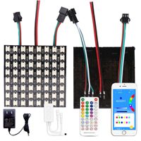 Écran LED flexible à pixels, écran souple couleur pleine, 8*32 RGB programmable WS2812B, affichage extérieur, PCB noir