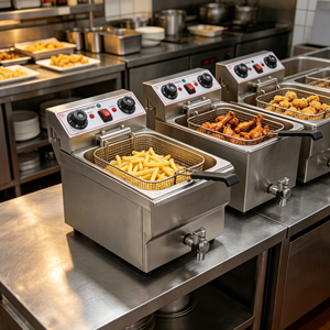 Stainless Steel Electric Deep <b>Fryer</b> Commercial Frying <b>Machine</b> 220V EU Plug Temperature Control Kitchen Equipment For Restaur - Product Image 5