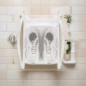 Sac de lavage pour chaussures en maille épaisse avec fermeture éclair, personnalisable avec logo, lavable et compatible lave-linge - Product Image 4