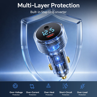 Nouveau chargeur de voiture MINI à affichage numérique DC Boost 30V3A 90W haute puissance Turbo pour allume-cigare