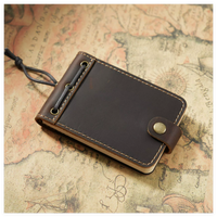 Carnet de notes miniature portable en cuir cousu, petit carnet de travail de poche