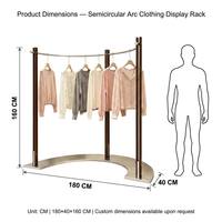 Nouveau design moderne, support d'affichage autoportant en acier inoxydable couleur marron et argent, pour la protection contre la corrosion, destiné aux magasins de vêtements