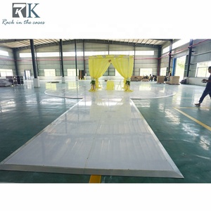 Panneaux de scène de danse en bois contreplaqué noir et blanc, finition brillante, pour la décoration de fête - Product Image 2