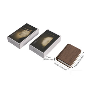 Lámpara <span class=keywords><strong>de</strong></span> Libro <span class=keywords><strong>de</strong></span> Gran Venta con Logo Personalizado Luz <span class=keywords><strong>de</strong></span> Lectura LED 3/5 Colores Plegable <span class=keywords><strong>de</strong></span> Madera Luces Mágicas Nocturnas <span class=keywords><strong>para</strong></span> Dormitorio Alimentada por USB y Batería - Product Image 6