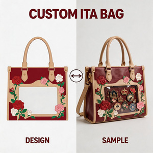 Custom Women's PU Leather Ita Bag With Hot Air <b>Balloon</b> Print Shoulder Strap Cute Cartoon Design Daily Use Stylish Handbag - Product Image 4