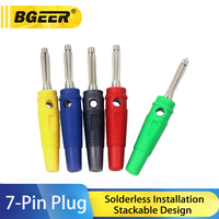 Connecteur électrique empilable à 7 broches avec fiche banane de 4 mm - Broche en cuivre avec prise de borne métallique pour les tests