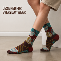 Chaussettes d'automne pour adultes Mushafier personnalisées OEM - Polyester/Nylon/Coton/Fibre de bambou/Laine, chaussettes sans couture résistantes aux déchirures