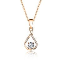 Collier pendentif goutte d'eau en moissanite plaqué argent 1 carat avec chaîne en câble - Cadeau tendance pour femme et unisexe pour mariage/anniversaire