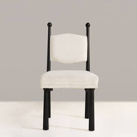 Chaise de salle à manger Vanca de style italien, simple, en bois massif, pour salon, chaise à thé, chaise de négociation CJ-220E