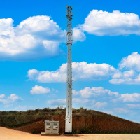 Tour monopôle en acier galvanisé pour la couverture du réseau cellulaire