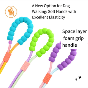 Correa de perro de doble capa antipérdida con correa cruzada ajustable y mango de espuma espacial, correa de seguridad reflectante de nailon duradero para mascotas - Product Image 3