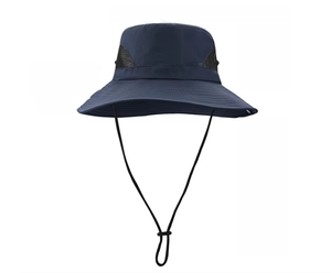 BightSun Striped Handmade Crochet Sun Hat Unisex Hollow-Woven Casual Fisherman Bucket Hat UV-Protection Outdoor Daily - Product Image 2