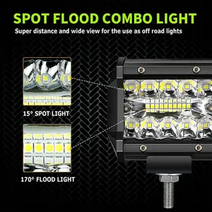 Barre lumineuse <span class=keywords><strong>LED</strong></span> tout-terrain 4 pouces 60W 12V 24V 6000K, phare antibrouillard carré, projecteur <span class=keywords><strong>LED</strong></span> pour voiture, camion, bateau, SUV, VTT, tracteur - Product Image 4