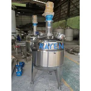 500L 1000L thép không gỉ Tank với khuấy homogenizer Mixer Tank với áo khoác điện sưởi ấm thép không gỉ trộn Tank