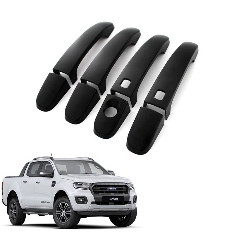 Couvercles De Poignées De Porte Pour Ford Ranger (2015-2022) - Protection Anti-rayures En ABS Noir Mat - Lot De 4 Pièces - Facile à Poser