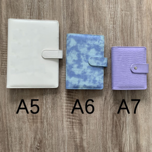 Nuevo estilo impermeable reutilizable 6 anillos Macarons Pu cuero regalo diario cuaderno carpeta presupuesto planificador A5 A6 A7 presupuesto carpeta - Product Image 1