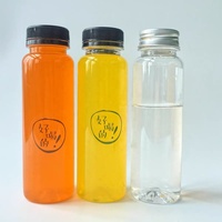 Bouteille de jus en plastique ronde personnalisée avec logo, 8/10/11/12/14 oz, avec couvercle anti-effraction de 38 mm