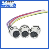 ZLCONNECTOR-montaje en Panel PCB, Cable impermeable IP67, Conector de toma de Panel trasero M8
