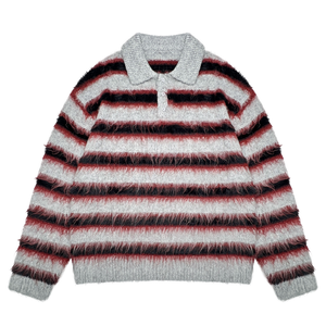 Knitted <b>Pullover</b> <b>Sweater</b> Men's Winter Full Sleeve Thick Button Closure High Quality Breathable Collar Design - Product Image 1