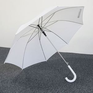 Paraguas Publicitario Recto de Mango Largo, Color Blanco Puro, Apertura Semiautomática, Material Pongee, Protección UV, 105 cm - Product Image 1