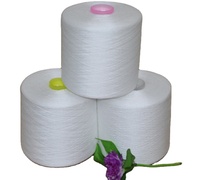 Hubei prix d'usine 100% fil filé vierge en polyester 60/2 60/3 fil de polyester blanc brut 80s/2