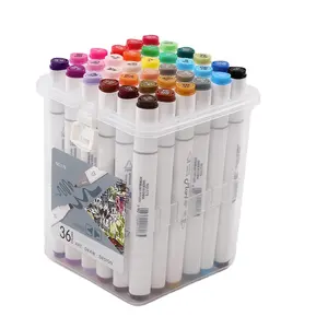 36Pcs Mix Kleuren Kunst Levert Tweekoppige Marker Set Student En Kinderen Marker Pen