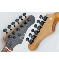 Intelligent Electric Guitar with Built-in Tone Effects Metallic Black Electric Guitar Real Musical Instrument with High Quality