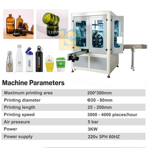 Nouvelle machine d'impression sérigraphique rotative automatique à 8 stations à grande vitesse, réglable, avec durcissement UV pour bouteilles en plastique, bouteilles de parfum et de spiritueux - Product Image 2
