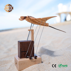 JHISEN Handgefertigte hölzerne Manta-Rochen-Automatikfigur, CE RoHS zertifiziert, bewegliche Skulptur, Meerestier-Geschenk für Händler - Product Image 1