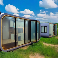 Mini-maison mobile Apple Cabin, préfabriquée, de haute qualité, moderne, entièrement meublée, insonorisée, installation rapide, utilisation comme villa