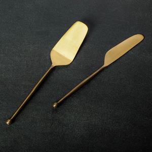 Prix de gros Serveur de gâteau en acier inoxydable de bonne qualité en or de luxe Ensemble couteau et serveur à gâteau de qualité supérieure pour restaurant de fête de mariage - Product Image 5