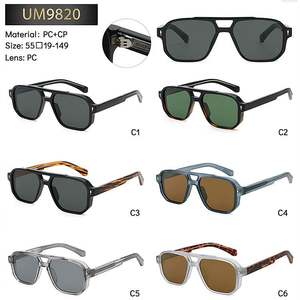 Lunettes de soleil rétro TR90 pour hommes et femmes, mode 2025, UV400, acétate CP, lunettes de soleil carrées pour hommes et femmes - Product Image 6