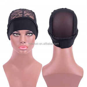 Vente en gros de bandeau en Spandex au crochet aéré mono à fermeture réglable, bonnets de perruque en dentelle tissage en dôme <span class=keywords><strong>pour</strong></span> la fabrication de perruques - Product Image 1