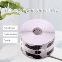 500 pièces de formes en papier pour extensions d'ongles en cristal français, autocollants guides, outil de manucure pour photothérapie, support en papier noir en forme de cerf-volant