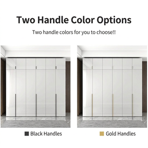 <b>Modern</b> Minimalist Hinged Door Wardrobe With Hanging Storage For Bedroom 15Mm Thickness - Product Image 3