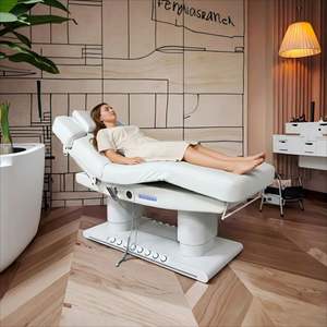 Table de massage chauffante de luxe réglable en hauteur, lit de massage professionnel inclinable pour salon de <span class=keywords><strong>SPA</strong></span> et mobilier de MedSpa - Product Image 1