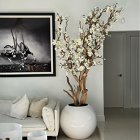 Dernière Vente Chaude Tik Tok YouTube Instagram Arbre à Fleurs de Cerisier Artificielles Rose et Blancs Faits sur Mesure pour la Décoration Intérieure de Maison