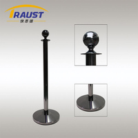 Traust Poteaux de guidage métalliques pour files d'attente, avec barrière en corde de velours or et rouge, pour la gestion des files et le contrôle des foules