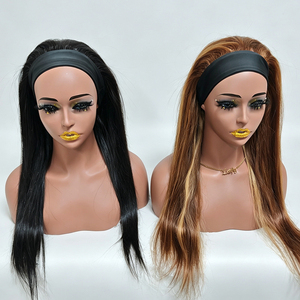Promotion 52$ Letsfly Perruques à bandeau de 22 pouces entièrement faites à la machine 4/27 #   Cheveux humains naturels faciles à porter, vente en gros - Product Image 1