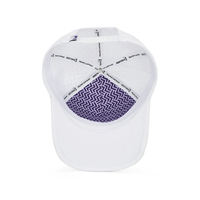 Grosir kustom Logo bordir kualitas tinggi 5 Panel topi ayah poliester olahraga Gorras Laser lubang potong Digital dicetak topi bisbol