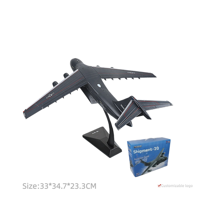 1:144 Diecast Simulation Alloy Fighter Y-20 Model Alloy Transport Aircraft Model Display Collectible Toy