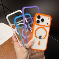 Adhésif magnétique transparent de couleur unie avancé, compatible avec les coques de téléphone iPhone 18 Pro Max, Apple 17 Pro, anti-chute 16